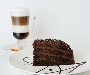 Rich, creamy chocolate cake with our triple layered cappuccino. 